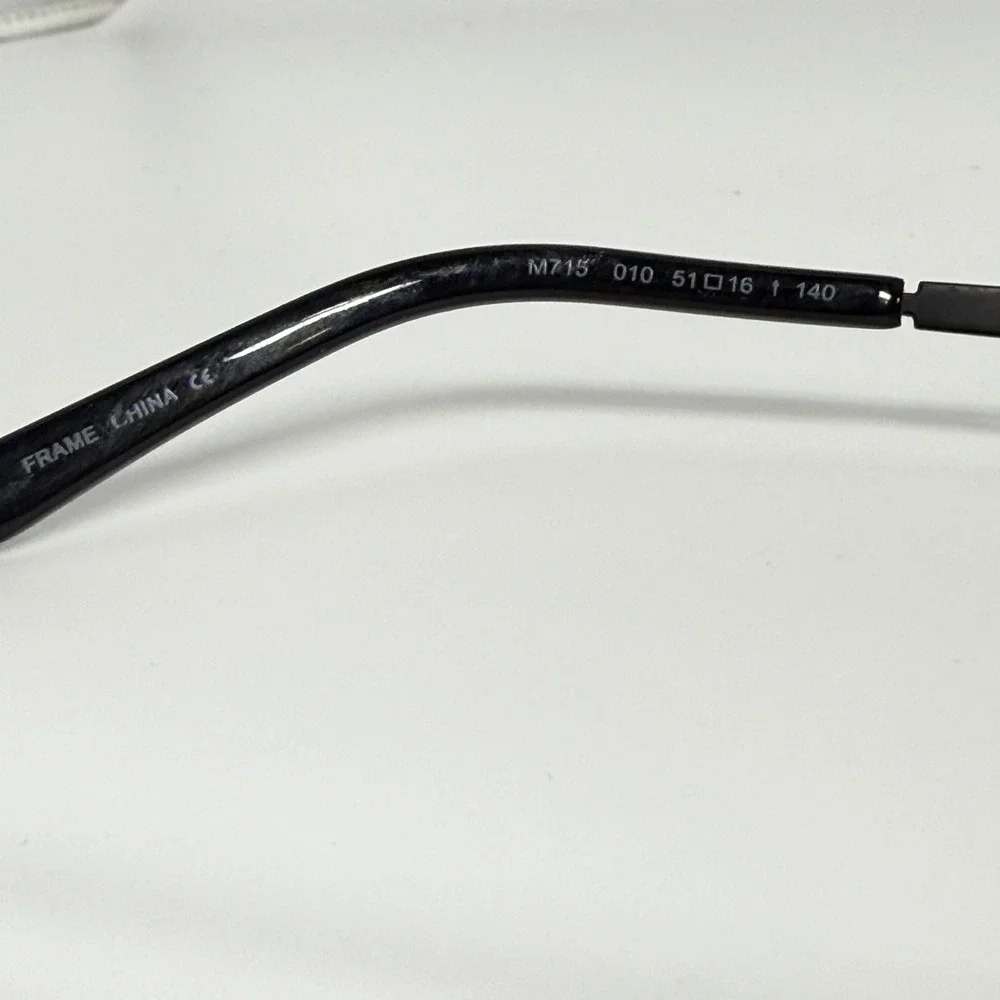 Marchon M715 010 Eyeglasses‎ Black Metal Rectangular Frames 51-16-140 21920